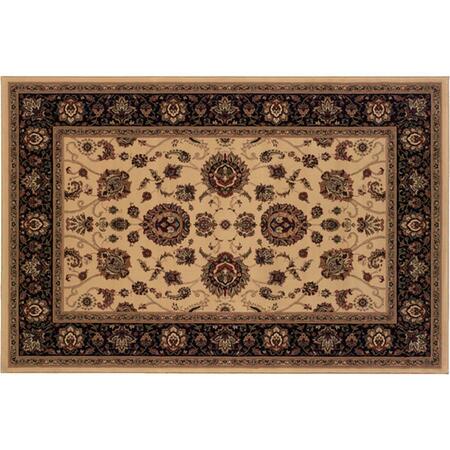 SPHINX BY ORIENTAL WEAVERS Area Rugs, Ariana 130/7 5X8 Rectangle - Ivory/ Black-Polypropylene A130/7160235ST